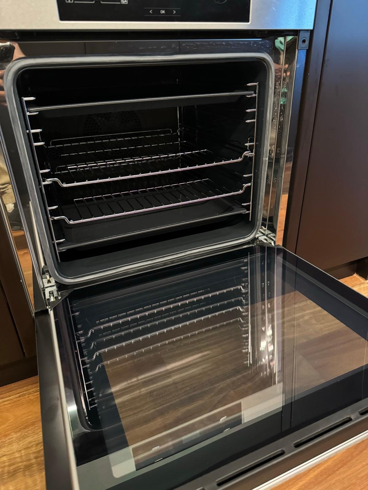 Oven interior after deep clean