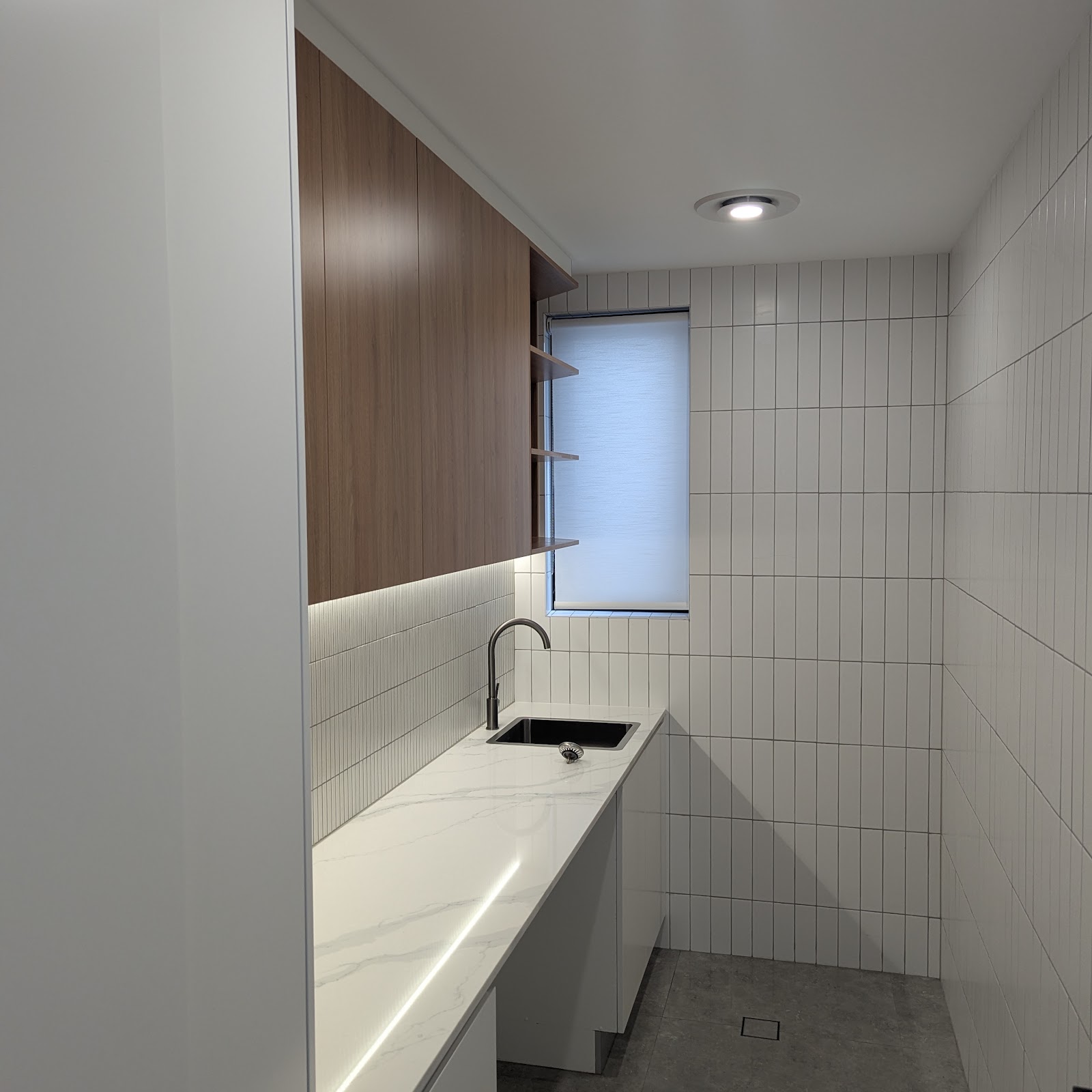 Laundry and kitchenette after clean
